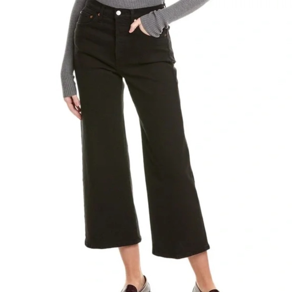 RE/DONE High-Rise Wide Crop Jeans